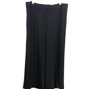 Aritzia Babaton Womens Black High Waisted Cropped Flat FrontPants Trouser Size 4